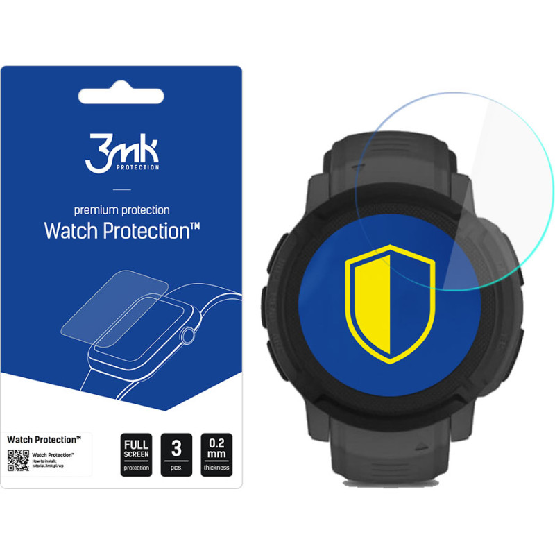 Garmin Instinct 2 - 3mk Watch Protection™ v. FlexibleGlass Lite screen protector