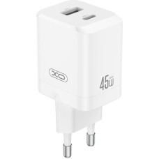 XO wall charger CE36 PD 45W 1x USB-C 1x USB white