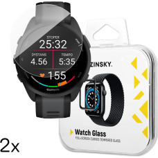 Wozinsky Rūdīts stikls Garmin Forerunner 165 Full Glue pulkstenim - 2 gab.