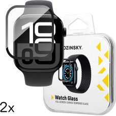 Wozinsky Rūdīts stikls ar melnu rāmi Apple Watch 46mm Full Glue - 2 gab.