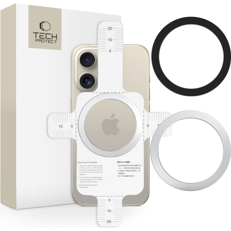 TECH-PROTECT MMP-110 2IN1 MAGNETIC MAGSAFE RING SILVER & BLACK