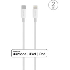Puro Kabelis Apple ar MFI USB-C - iPhone Lightning 2.4A 2m - balts