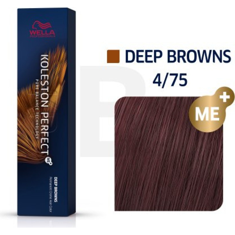 Wella Professionals Koleston Perfect Me+ Deep Browns profesionāla permanentā matu krāsa 4|75 60 ml