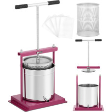 Royal Catering Manuālā augļu sulu spiede, vīna sulu spiede, 12 l + 5 maisiņi