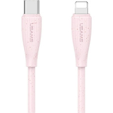 Kabel USAMS Green Series SJ717 30W USB-C do Lightning 1m różowy