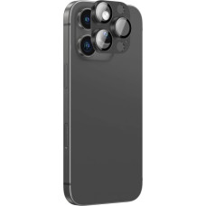 Amazingthing Aviation-Grade Alloy Tempered Glass Lens for iPhone 16 Pro | 16 Pro Max Camera Lens - Black