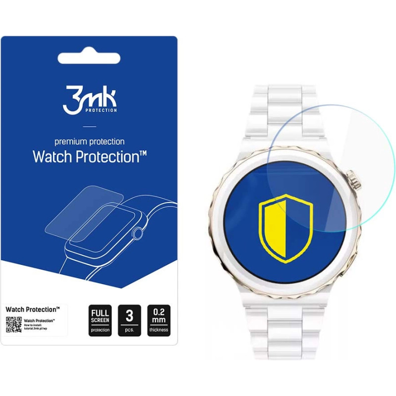 3Mk Protection 3mk Watch Protectionâ¢ v. FlexibleGlass hybrid glass on Huawei Watch GT 3 Pro Elegant 43 mm
