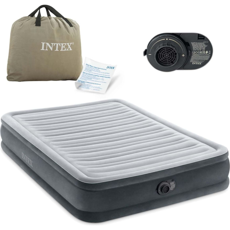 Intex Piepū&scaron;amais matracis 191x137x33 cm ar iebūvētu elektrisko sūkni 67768ND