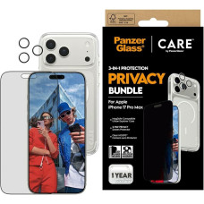 Zestaw ochronny CARE by PanzerGlass      Flagship Privacy 3w1 Etui+Szkło Prywatyzujące+Lens do iPhon
