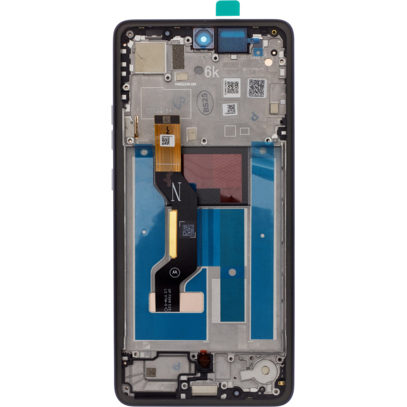Motorola G86 Power 5G LCD Display + Touch Unit + Front Cover Black (Spellbound) (Service Pack)