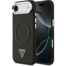 Guess PU Leather Triangle Logo MagSafe Case for iPhone Air Black