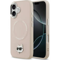 Karl Lagerfeld Choupette Pin MagSafe Case for iPhone 17 Pink