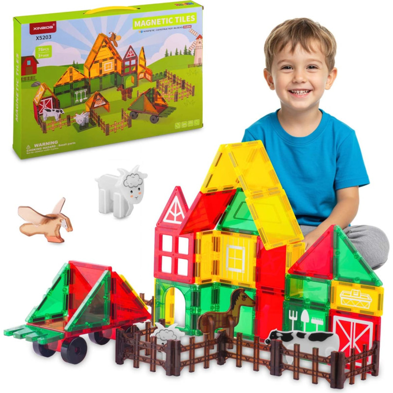 Ricokids Magnētiskie izglītojo&scaron;ie klucī&scaron;i dzīvnieku fermai RK-781