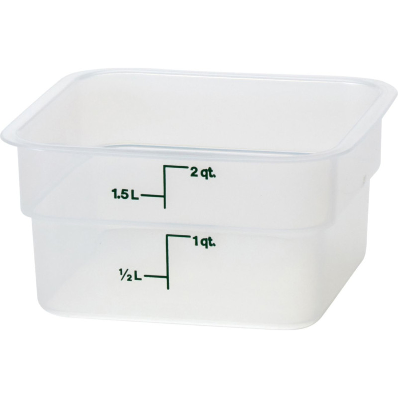 Cambro CamSquare pārtikas trauks 1,9 l 185x185x100 mm - caurspīdīgs