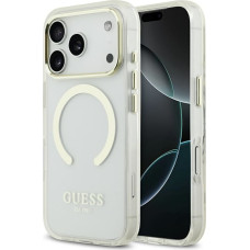 Guess Metal Outline MagSafe case for iPhone 17 Pro gold