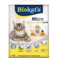 Gimborn Smiltis kaķu tualetēm - Biokats Micro Bianco Fresh Extra 6 L