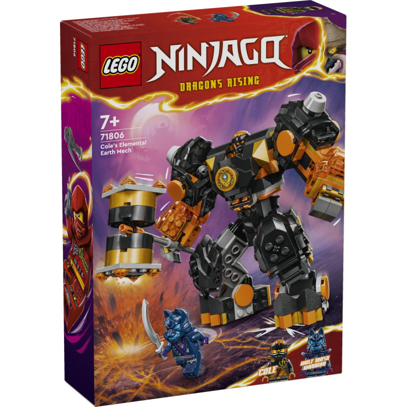 Lego Bricks Ninjago 71806 Coles Elemental Earth Mech