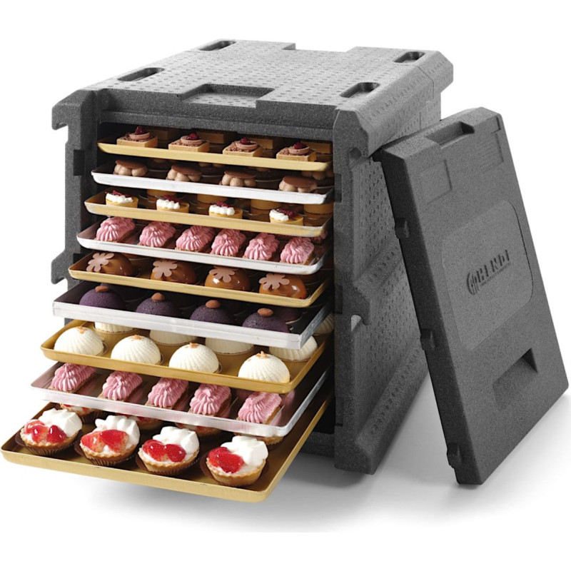 Hendi Profi Line ēdināšanas siltumizolācijas konteiners 9 paplātēm 600x400 mm 128 l