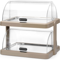 Hendi Duo UNIQ dubultā bufetes tipa dzesēšanas vitrīna ar rullējamu vāku - bēša