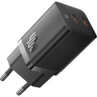 Baseus GaN5 Pro 40W 2xUSB-C Wall Charger - Black