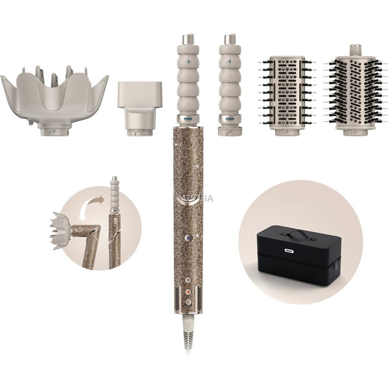 Shark FlexStyle Sparkle Champagne Diamond Limited Edition  5-in-1  zelta - Matu veidotajs