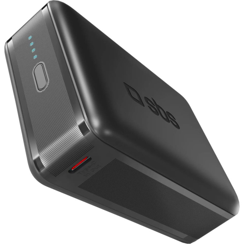 SBS Powerbank 20000mAh klēpjdatoram, plan&scaron;etdatoram, viedtālrunim PD AFC USB-C USB-A 65W - melns