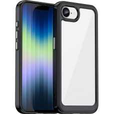 Hurtel iPhone 16e kosmosa vāciņ&scaron; ar elastīgu rāmi &mdash; melns