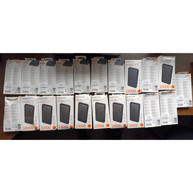 Borofone Power Bank 10000mAh BJ78 Clever - 2xUSB - black (damaged packaging)