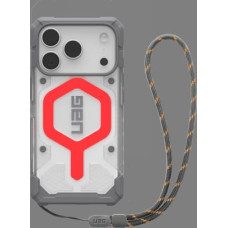 UAG Pathfinder Clear MagSafe Bundle Case with Lanyard for iPhone 17 Pro - Gray|Red