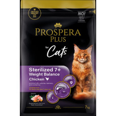 Prospera Plus Barība kaķiem - Prospera Plus Sterilized 7+ Chicken Weight Balance, 7 kg