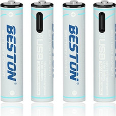 Hismart Uzlādējamas AAA baterijas ar USB C, 400mAh, litija jonu, 4 gab.