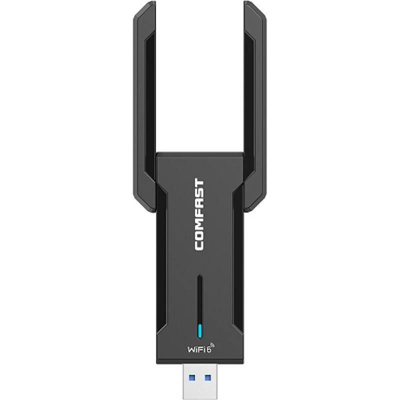 Comfast WiFi-USB adapteris, 5374 Mb/s, 2,4 GHz, 5 GHz, 6 GHz