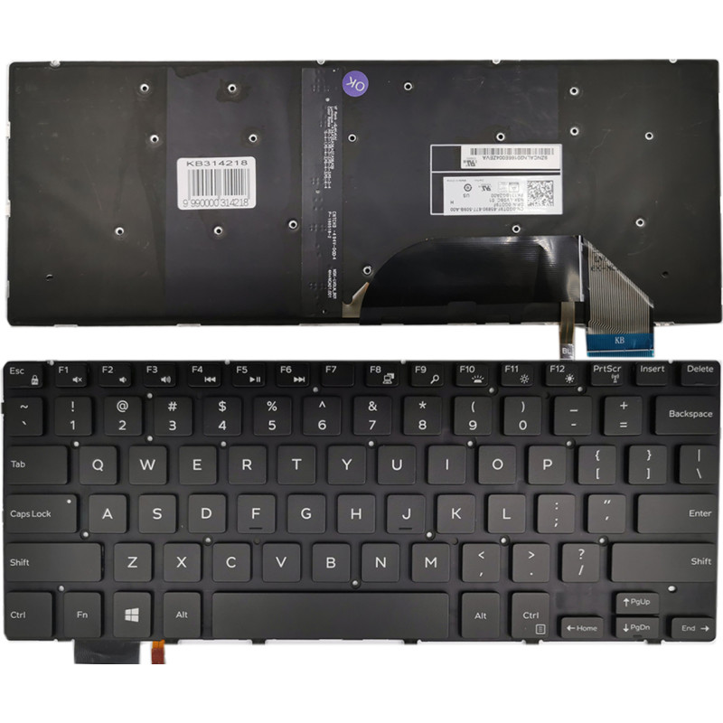 Dell Inspiron: 15 7558, 7568, XPS 15 9550, 9560 tastatūra ar fona apgaismojumu