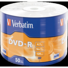 Matricas DVD-R AZO Verbatim 4.7GB 16x 50 Pack Matt Silver Wrap Spindle