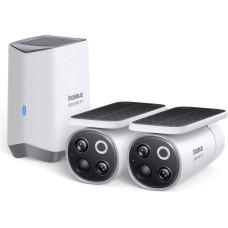 Baseus Saules enerģijas āra novēro&scaron;anas komplekts ar 2 3K kamerām, 8x 16 GB - balts