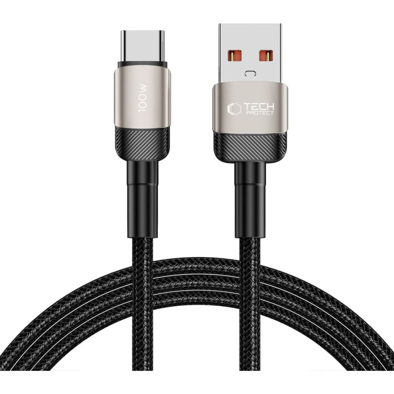 Tech-Protect Kabelis USB-C - USB-A UltraBoost Evo 100W 5A 2m - titāns