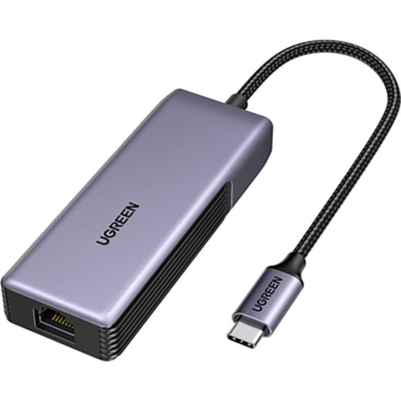 Ugreen Ārējais USB-C - RJ45 5Gb/s tīkla adapteris - pelēks