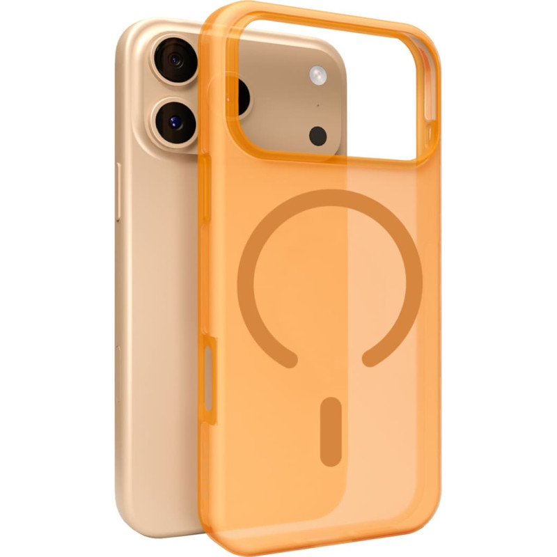 Puro iPhone 17 Pro dienasgaismas Magsafe silikona vāciņ&scaron; &mdash; caurspīdīgi oranžs