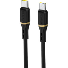 Dudao Silikona pinuma USB-C kabelis L25C 60W 1m - melns
