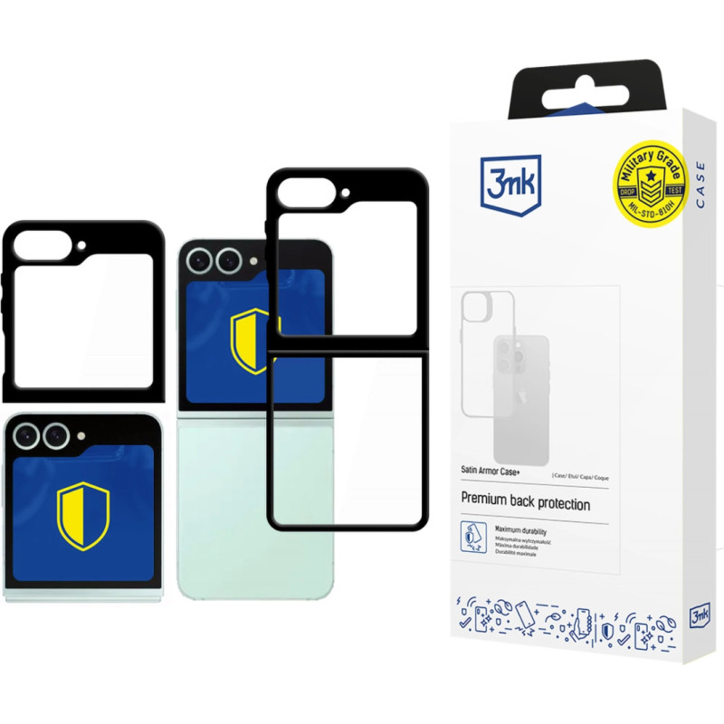 3Mk Protection 3mk Satin Armor Case+ for Samsung Galaxy Z Flip 6 | 7 FE - Transparent Black