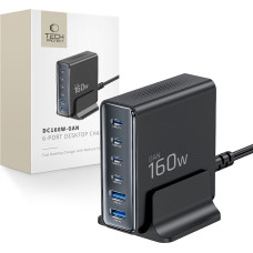 Tech-Protect DC160W-GAN 6-Port 160W Wall Charger - Black