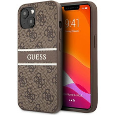 GUHCP13M4GDBR Guess PU 4G Printed Stripe Case for iPhone 13 Brown