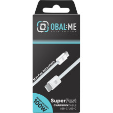 Obal:me Super Fast USB-C|USB-C Braided Cablel 100W 1m White
