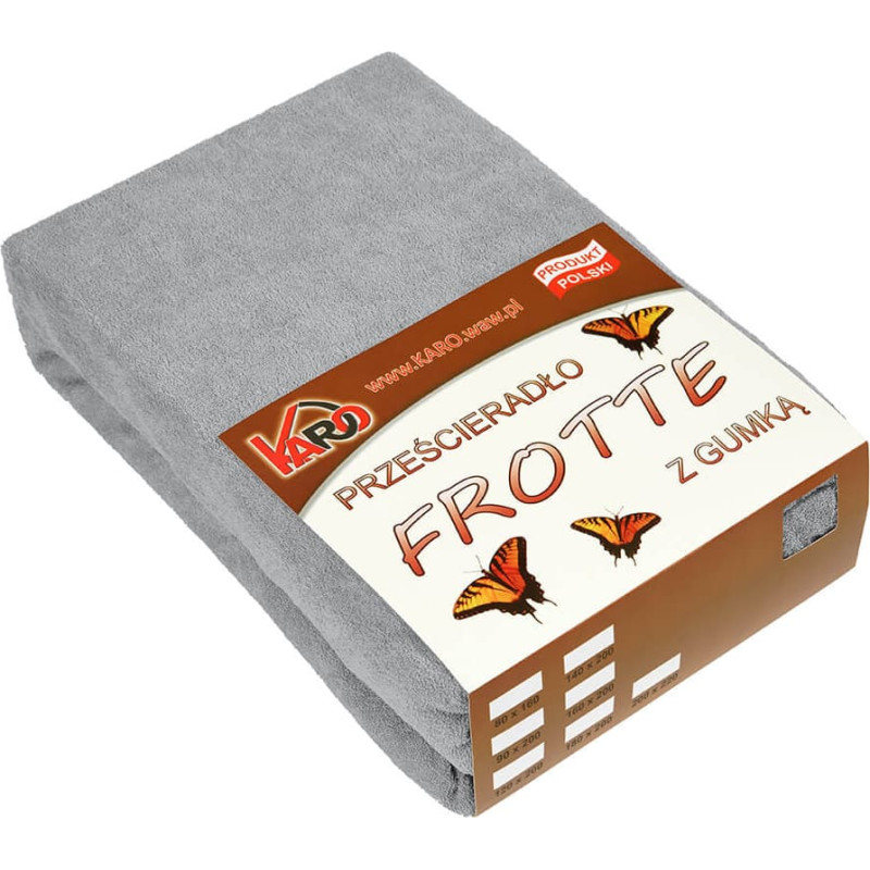 Frotē pieguļošs palags 60x120 pelēks 060 biezs 200g/m2