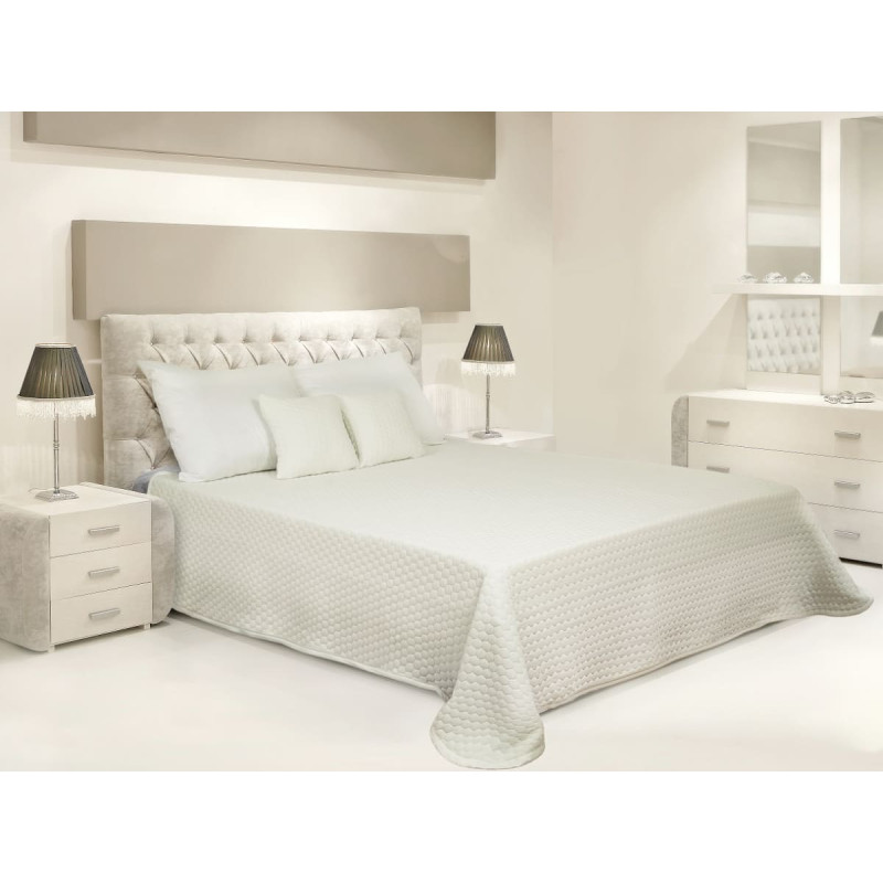 Dekoratīvā spilvendrāna 40x40 Carmen 03 krēmkrāsas stepēts origami