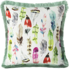 Dekoratīvā spilvendrāna 45x45 krāsains spalvu piparmētru krēms Trisha