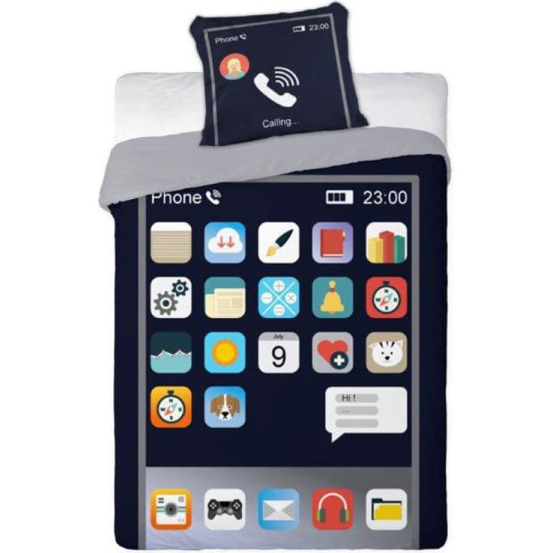 Kokvilnas gultasveļa 140x200 Viedtālrunis jauniešu tālrunis 1702
