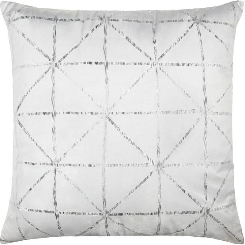 Dekoratīvā spilvendrāna 45x45 Glancēts ekrū sudraba velūrs