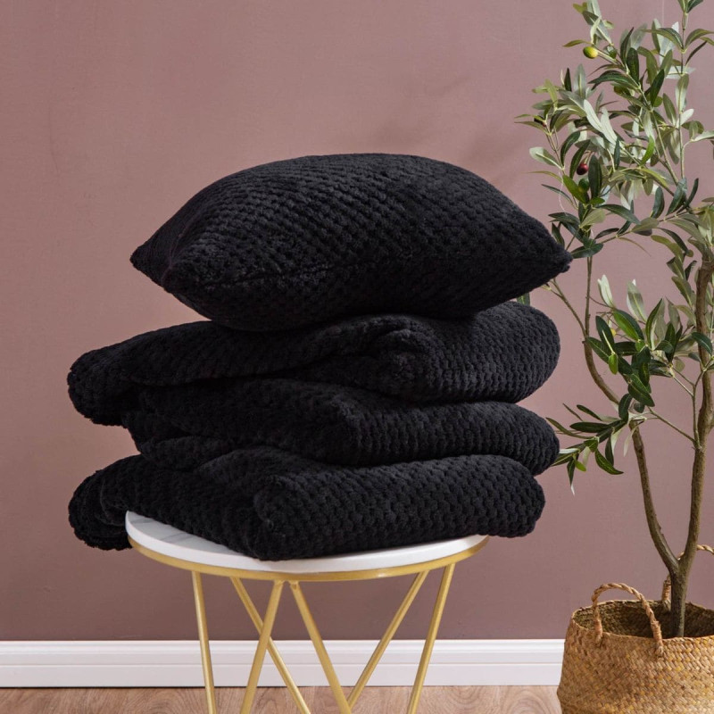 Mikrošķiedras sega 200x220 Monte melna