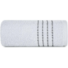 Dvielis 30x50 Fiore sudraba 500g/m2 frotē audums dekorēts ar apmalīti plānu svītru veidā